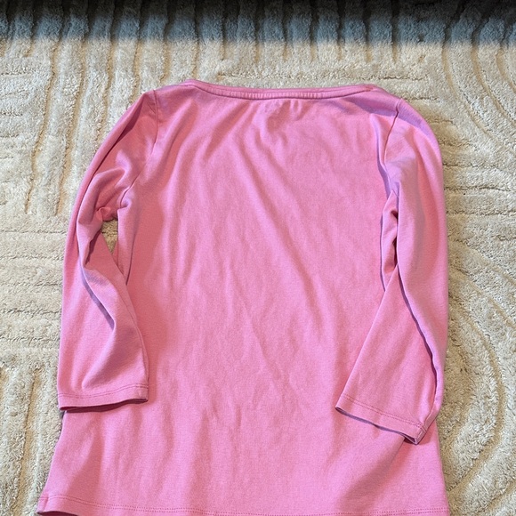 Talbots “The Talbots Tee” Long Sleeve Tee in Pink - Picture 3 of 5